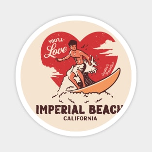 Vintage Surfing You'll Love Imperial Beach, California // Retro Surfer's Paradise Magnet